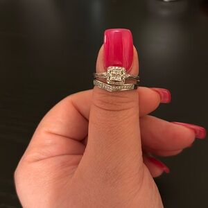 White Gold 10K Bridal Set